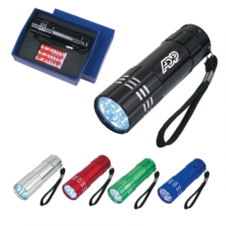 Aluminum LED Flashlight With Strap