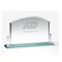 Jade Billboard Glass Award 9 1/2”