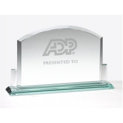 Jade Billboard Glass Award 10 1/2”